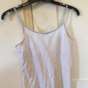 Cropped Silver and White Tank Top